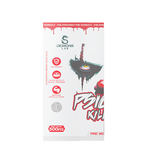 PRÉ-TREINO LÍQUIDO PSICHO KILLER FRUIT PUNCH 500ml - DEMONS LAB