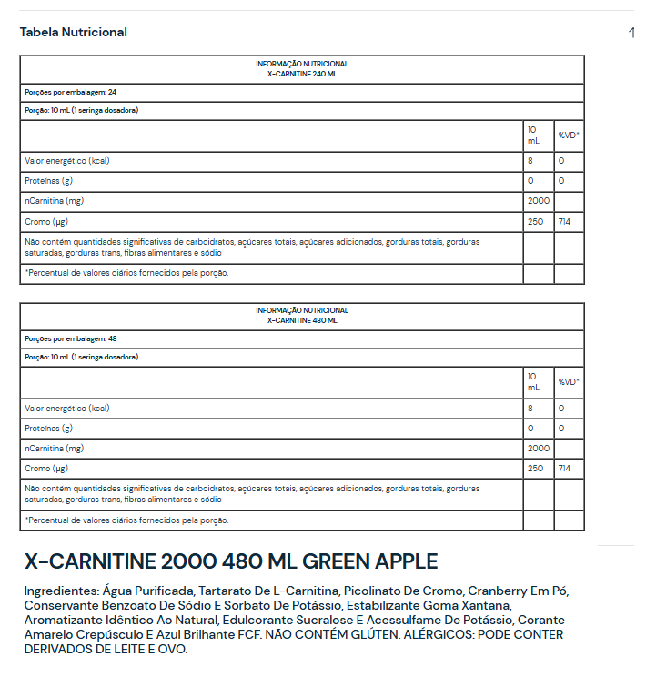 X-CARNITINE LIQUID - 480ml - UNDER LABZ