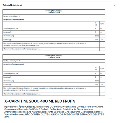X-CARNITINE LIQUID - 480ml - UNDER LABZ