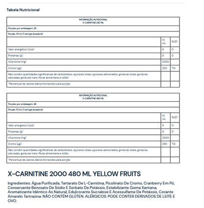 X-CARNITINE LIQUID - 480ml - UNDER LABZ