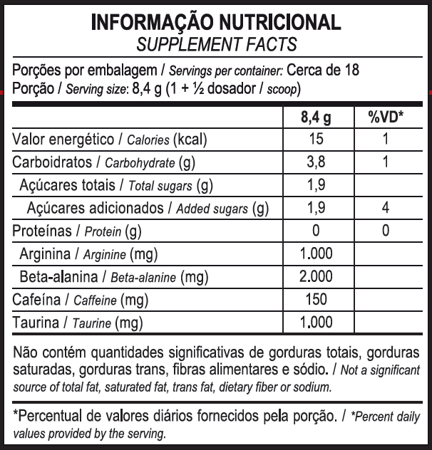 PRÉ-TREINO HÓRUS 150g - MAX TITANIUM