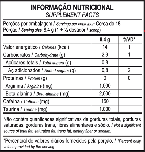 PRÉ-TREINO HÓRUS 150g - MAX TITANIUM