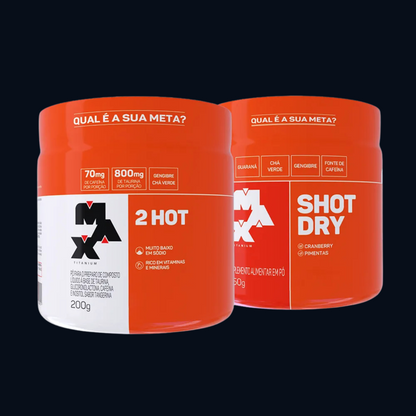 COMBO - QUEIMA DE GORDURA EXTREMA - 2HOT + SHOT DRY - MAX TITANIUM