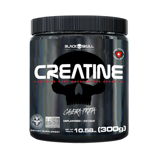 CREATINE - CREATINA MONOHIDRATADA - 300g - (POTE) - BLACK SKULL