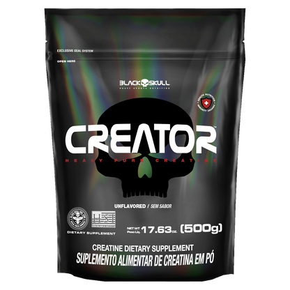 CREATOR - CREATINA MONOHIDRATADA - 500g - (REFIL) - BLACK SKULL