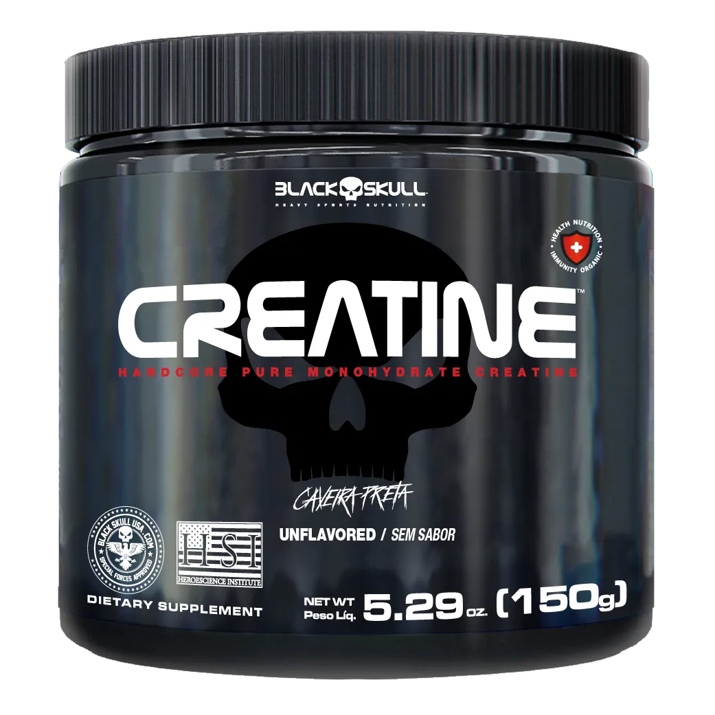 CREATINE - CREATINA MONOHIDRATADA - 150g - POTE - BLACK SKULL
