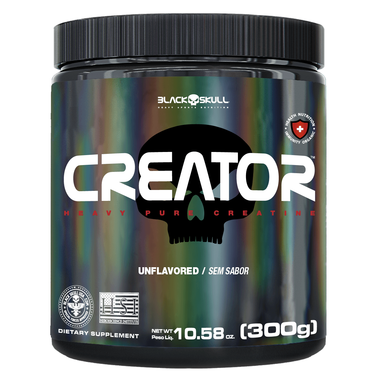 CREATOR - CREATINA MONOHIDRATADA - 300g - (POTE) - BLACK SKULL