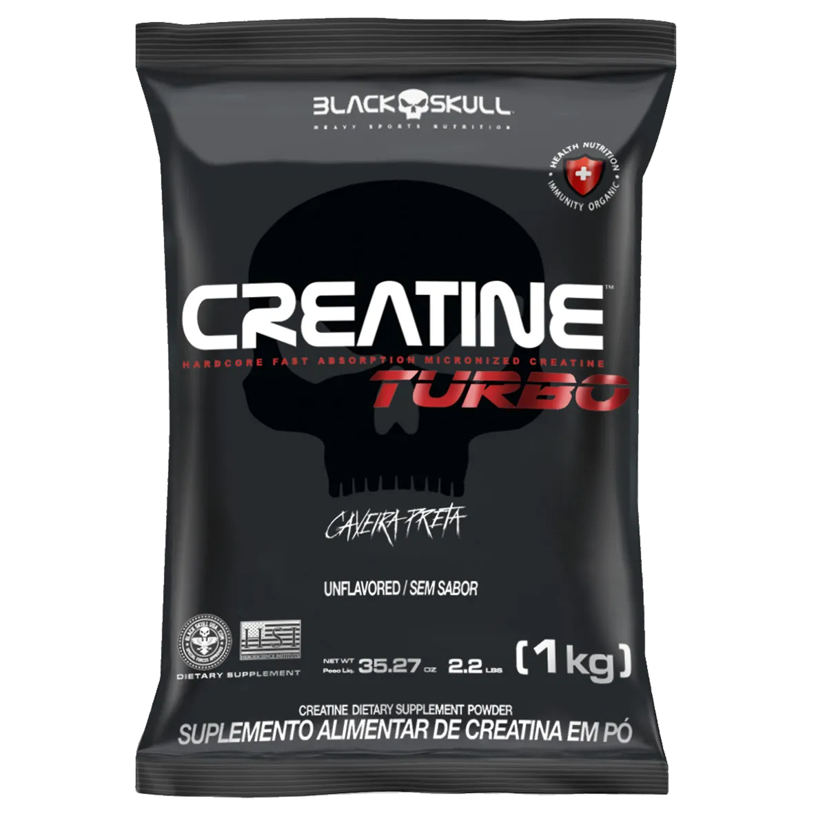 CREATINE TURBO - 1kg - (REFIL) - BLACK SKULL