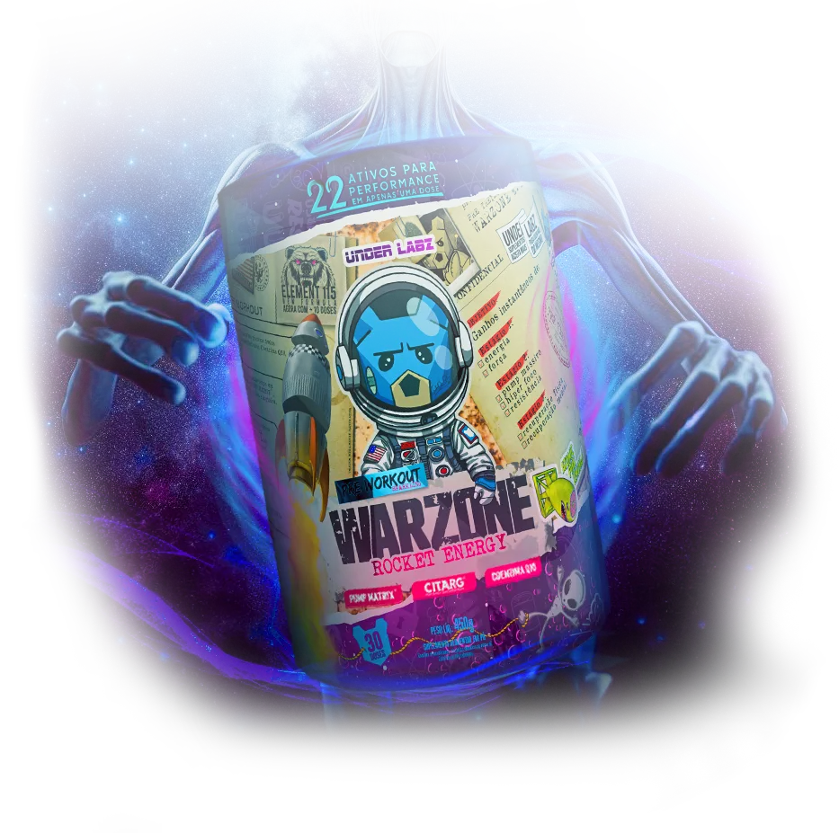 PRÉ TREINO WARZONE ROCKET ENERGY  450g • 30 doses • UNDER LABZ